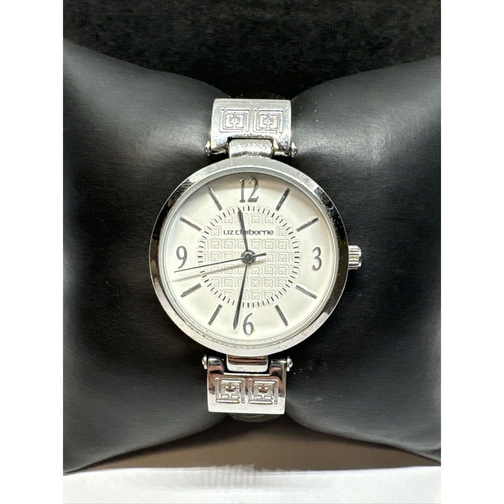 Liz Claiborne LC1013 Women's Black Leather Analog Dial Quartz Wrist Watch JNA190